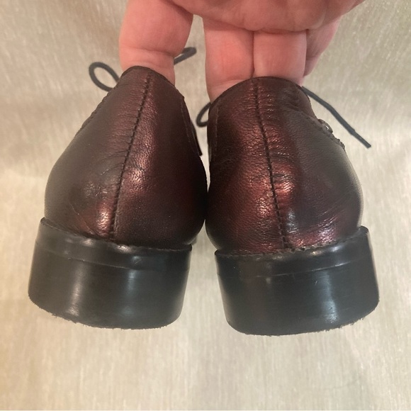 PIKOLINOS SZ  39 Ox Blood Oxford Wingtip Leather and Metal Sheen Lace Up Brogues - Picture 8 of 11